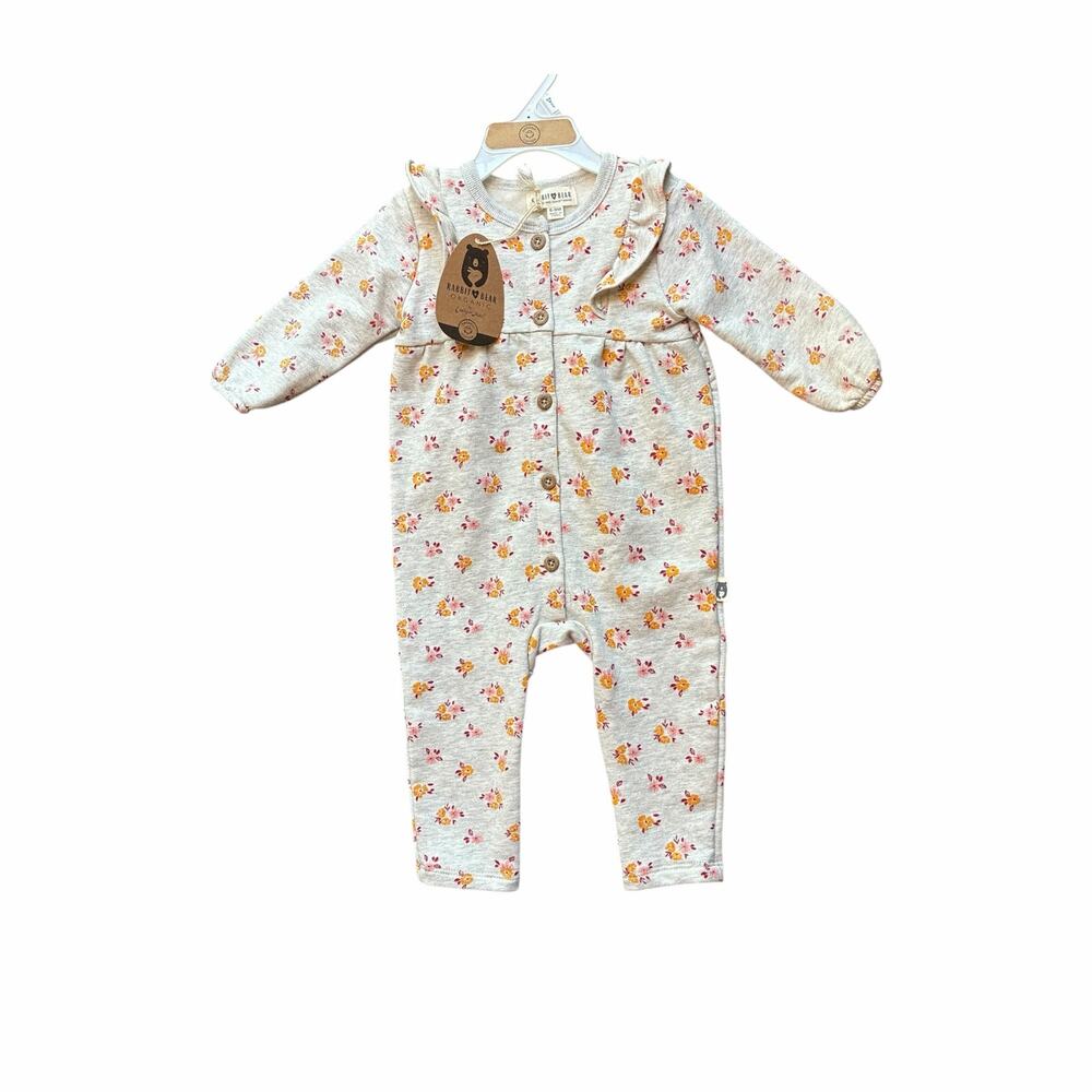 Rabbit + Bear NWT Floral Soft Romper